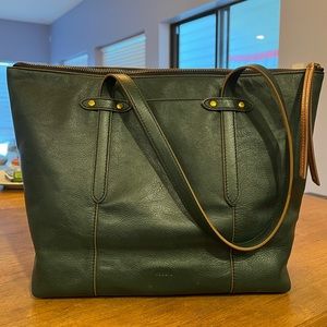 Fossil Leather Tote Shoulder Bag